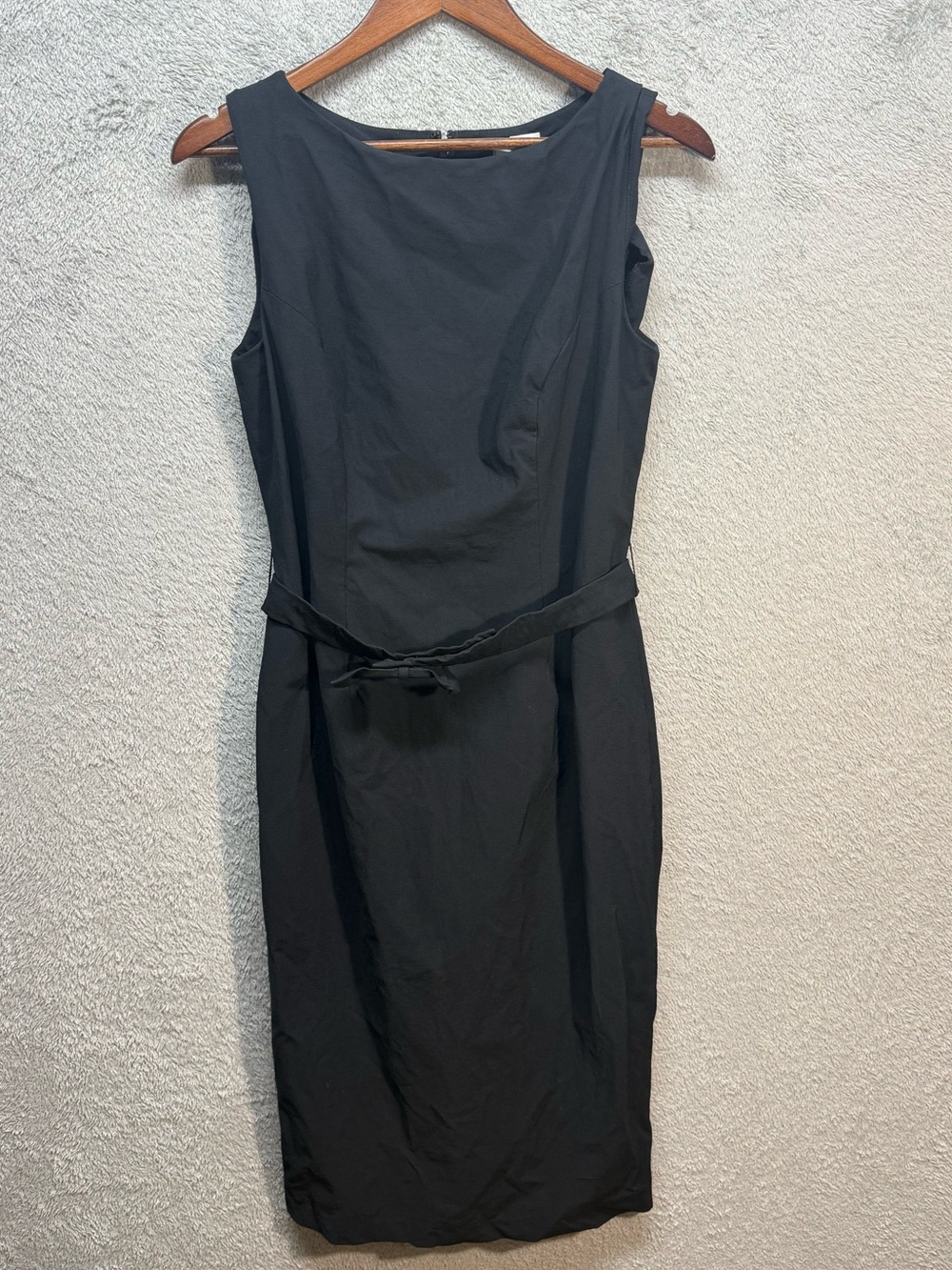 Spiegel Vintage Black Sleeveless Midi Dress Rayon Nylon Lycra Size 8 LBD